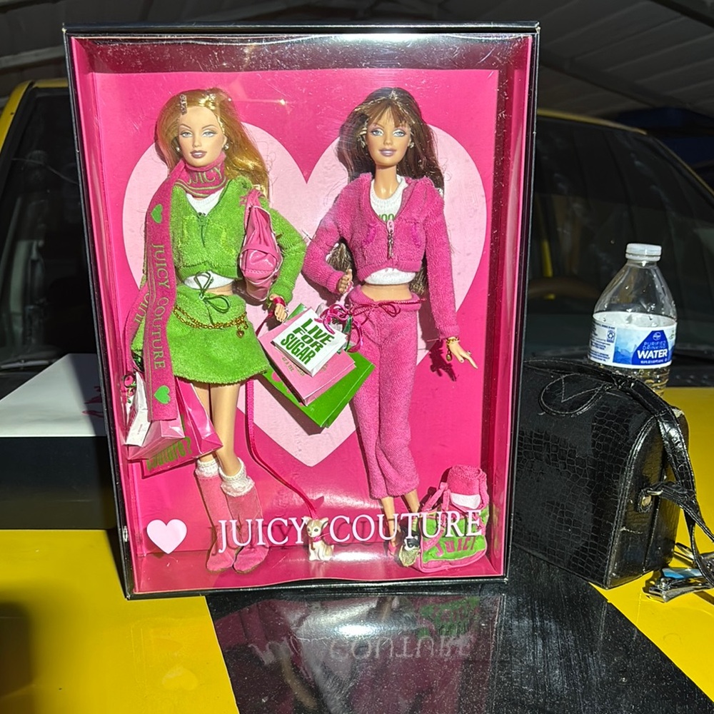 Juicy Couture Pink and Green Doll Duo